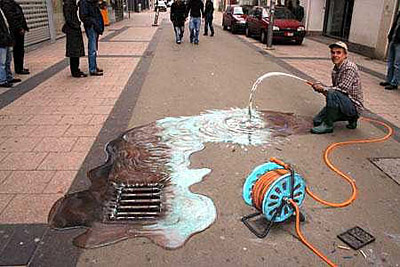 3D street painting